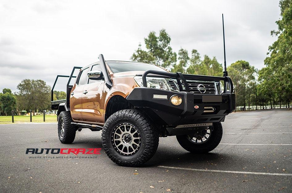 NISSAN NAVARA CALIBRE SATIN BLACK MACHINED FACE